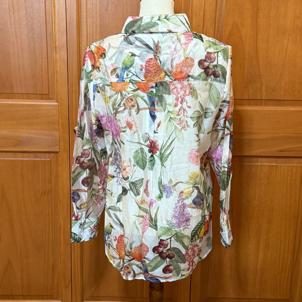 Bailey 44 Multicolor Tropical Bird Floral Button Down Shirt - Picture 4 of 10
